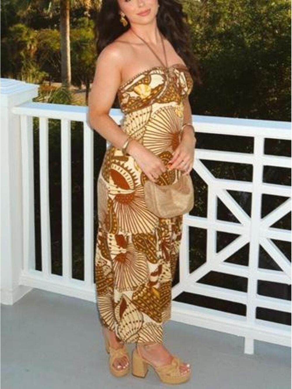 Farm Rio Shell Sleeveless Maxi Dress